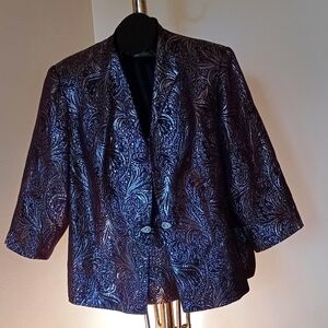 R&M Richards Dressy Silver and Black 2 Piece Set. Size 22W